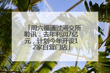 周六福通过港交所聆讯：去年利润7亿元，计划今年开设12家自营门店