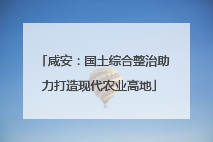咸安：国土综合整治助力打造现代农业高地