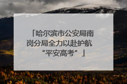 哈尔滨市公安局南岗分局全力以赴护航“平安高考”