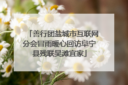 善行团盐城市互联网分会冒雨暖心回访阜宁县残联吴滩宜家