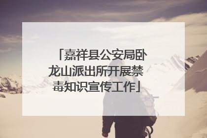 嘉祥县公安局卧龙山派出所开展禁毒知识宣传工作