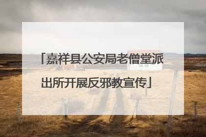 嘉祥县公安局老僧堂派出所开展反邪教宣传