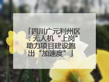 四川广元利州区：无人机“上岗” 助力项目建设跑出“加速度”