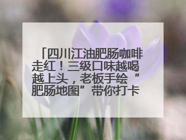 四川江油肥肠咖啡走红！三级口味越喝越上头，老板手绘“肥肠地图”带你打卡李白故里