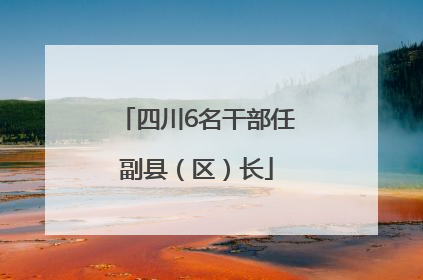 四川6名干部任副县（区）长