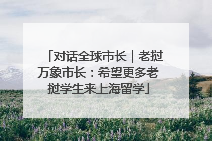 对话全球市长｜老挝万象市长：希望更多老挝学生来上海留学