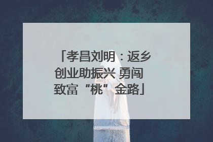 孝昌刘明：返乡创业助振兴 勇闯致富“桃”金路