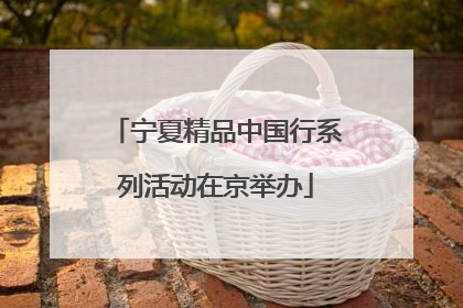 宁夏精品中国行系列活动在京举办