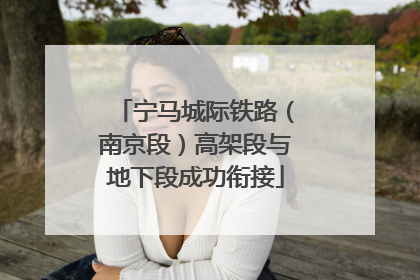 宁马城际铁路（南京段）高架段与地下段成功衔接