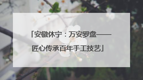 安徽休宁：万安罗盘——匠心传承百年手工技艺