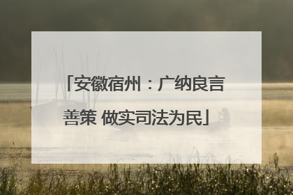安徽宿州：广纳良言善策 做实司法为民