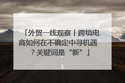 外贸一线观察丨跨境电商如何在不确定中寻机遇？关键词是“新”