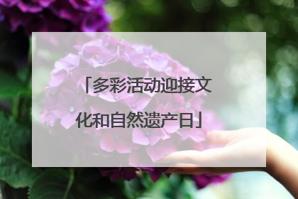 多彩活动迎接文化和自然遗产日