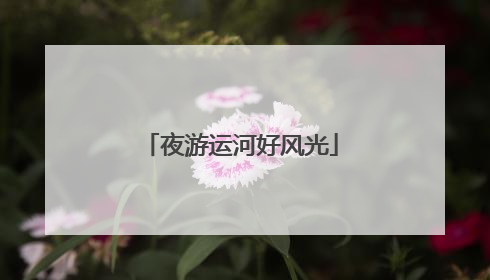 夜游运河好风光