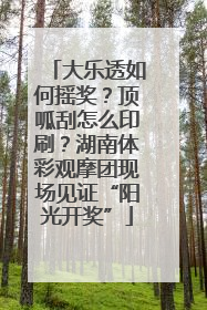 大乐透如何摇奖？顶呱刮怎么印刷？湖南体彩观摩团现场见证“阳光开奖”