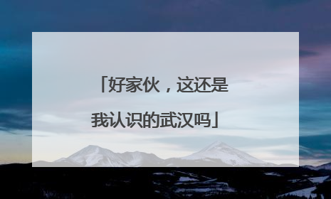 好家伙，这还是我认识的武汉吗
