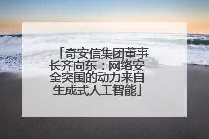奇安信集团董事长齐向东：网络安全突围的动力来自生成式人工智能