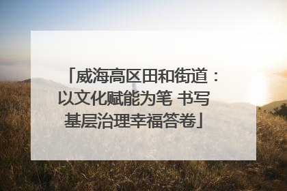 威海高区田和街道：以文化赋能为笔 书写基层治理幸福答卷
