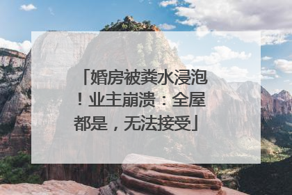 婚房被粪水浸泡！业主崩溃：全屋都是，无法接受