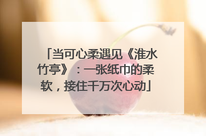 当可心柔遇见《淮水竹亭》：一张纸巾的柔软，接住千万次心动