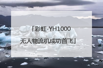 彩虹-YH1000无人物流机成功首飞