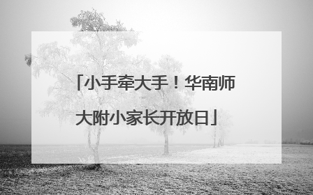 小手牵大手！华南师大附小家长开放日