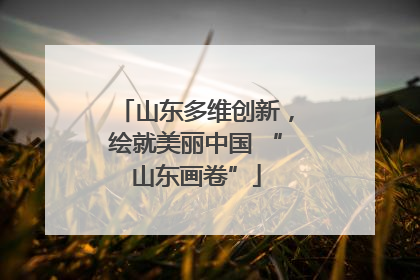 山东多维创新，绘就美丽中国 “山东画卷”