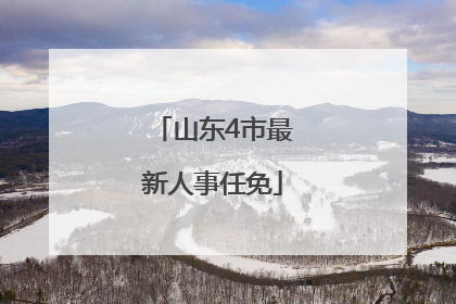 山东4市最新人事任免
