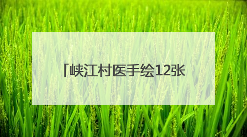 峡江村医手绘12张山村“健康地图”