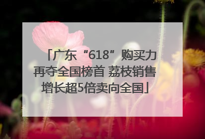 广东“618”购买力再夺全国榜首 荔枝销售增长超5倍卖向全国