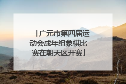 广元市第四届运动会成年组象棋比赛在朝天区开赛