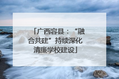 广西容县：“融合共建”持续深化清廉学校建设