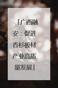 广西融安：促进香杉板材产业高质量发展