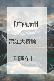 广西藤州浔江大桥顺利通车