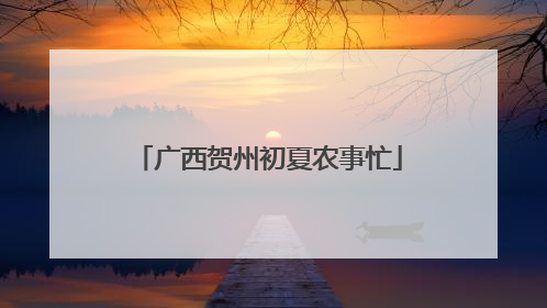 广西贺州初夏农事忙