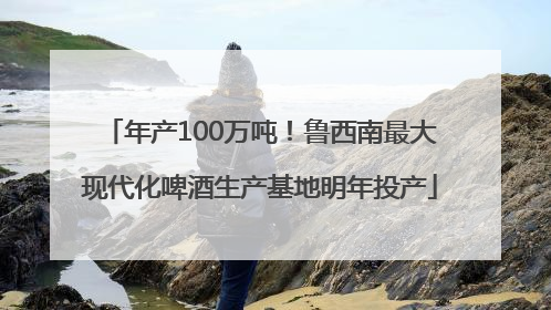 年产100万吨！鲁西南最大现代化啤酒生产基地明年投产