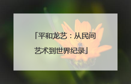 平和龙艺：从民间艺术到世界纪录