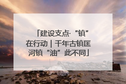 建设支点·“镇”在行动｜千年古镇匡河镇“油”此不同