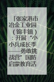张家港市冶金工业园（锦丰镇）：开展“小小兵成长季——勇敢挑战营”国防启蒙教育活动