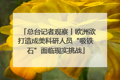 总台记者观察丨欧洲欲打造成美科研人员“吸铁石”面临现实挑战