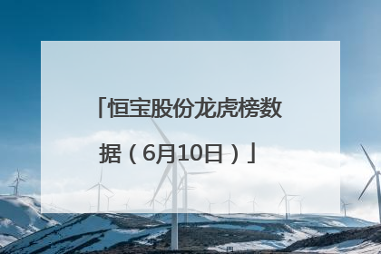 恒宝股份龙虎榜数据（6月10日）