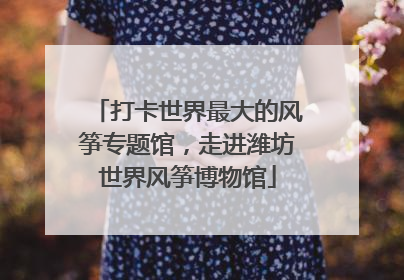 打卡世界最大的风筝专题馆，走进潍坊世界风筝博物馆
