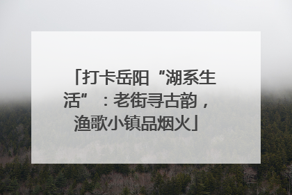打卡岳阳“湖系生活”：老街寻古韵，渔歌小镇品烟火