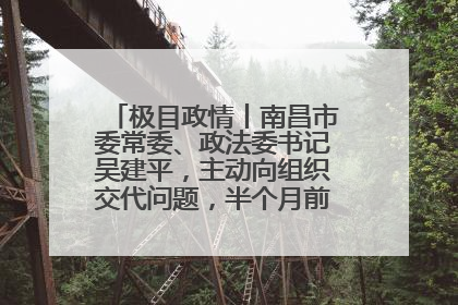 极目政情丨南昌市委常委、政法委书记吴建平，主动向组织交代问题，半个月前还在出席会议