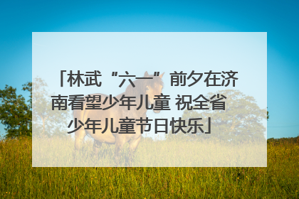 林武“六一”前夕在济南看望少年儿童 祝全省少年儿童节日快乐