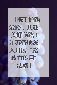 携手护路爱路，共赴美好前路！江苏各地深入开展“路政宣传月”活动