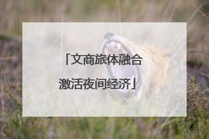 文商旅体融合激活夜间经济