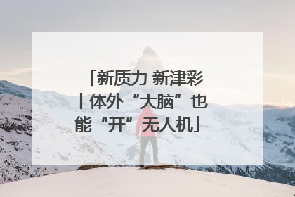 新质力 新津彩丨体外“大脑”也能“开”无人机