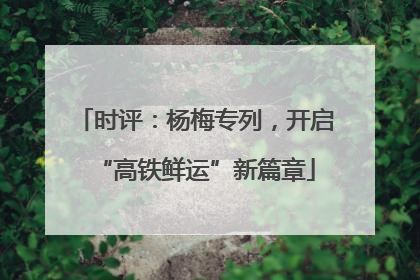 时评：杨梅专列，开启“高铁鲜运”新篇章