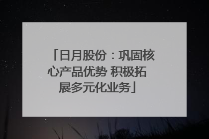 日月股份：巩固核心产品优势 积极拓展多元化业务